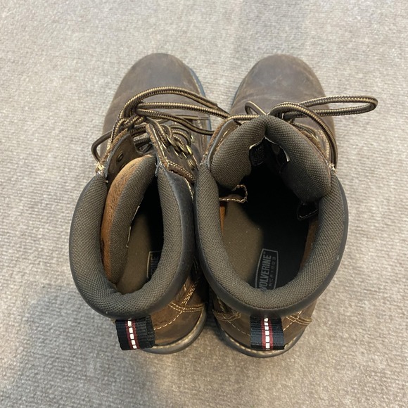 Wolverine Work Boots Mens Size 10.5 Brown Leather Slip Oil Resistant W08688 - Picture 5 of 12